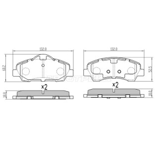 Колодки тормозные перед CITROEN C-ELYSEE 12-/C4 CACTUS 14-/PEUGEOT 301 13-/308 13-/308 SW 14- SAT