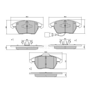 Колодки тормозные перед VAG PASSAT 09-/POLO14- SAT