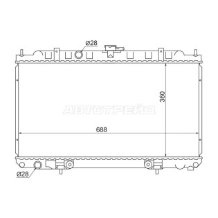 Радиатор NISSAN AD/WINGROAD/SUNNY B15/ALMERA/BLUEBIRD SYLPHY/PRIMERA P12  1.3/1.8 98-(трубчатый) SAT