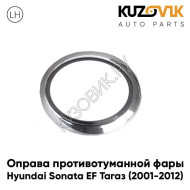 Оправа противотуманной фары левая хром Hyundai Sonata EF Тагаз (2001-2012) KUZOVIK