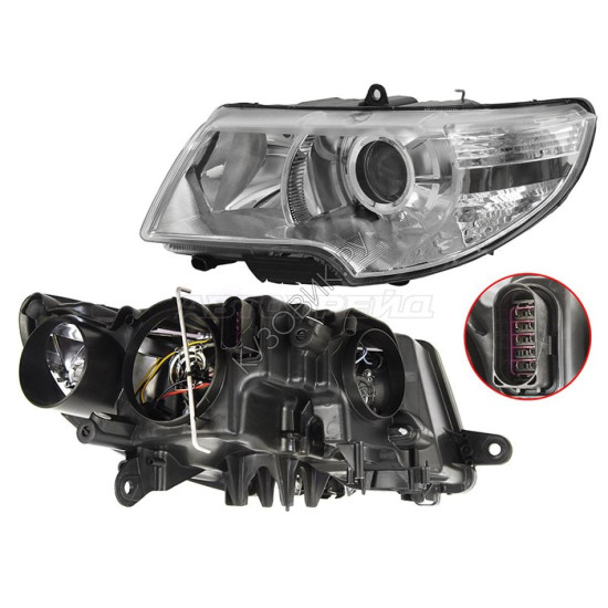 Фара SKODA SUPERB 08-13 лев DEPO