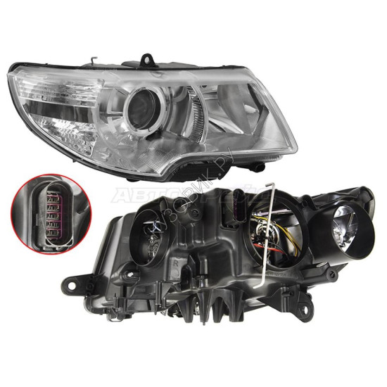 Фара SKODA SUPERB 08-13 прав DEPO