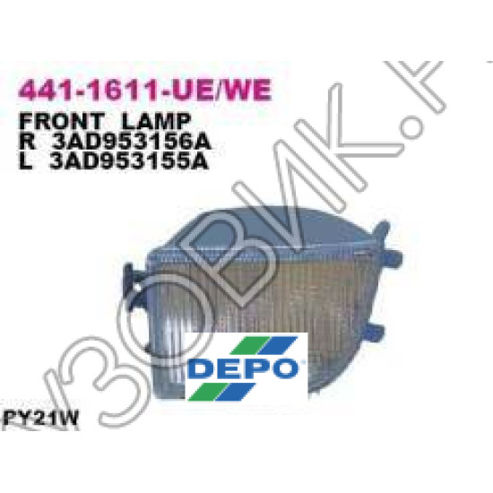 Указатель поворота нижний правый Volkswagen Passat B4 (1993-1996) DEPO
